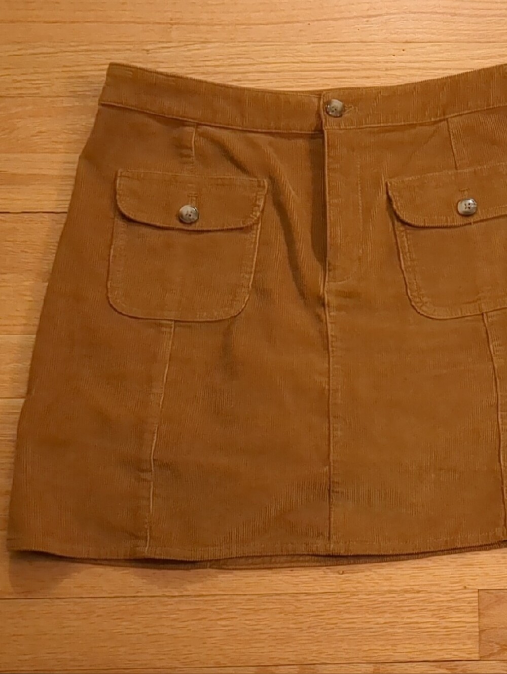 J. Crew Factory Camel Corduroy Utility Skirt